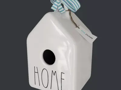 Rae Dunn Bird House Low-poly 3D model