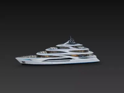 Futuristic Luxury Super Mega Yacht 3D print model