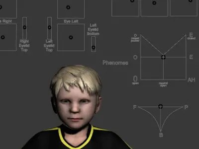 Youth Boy Soccer Player Rigged Character 3D model