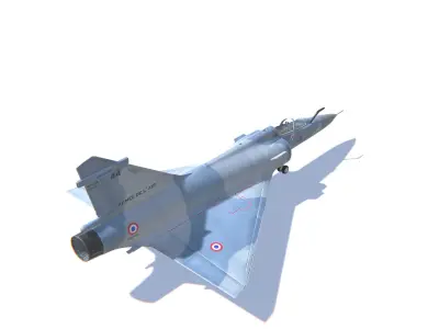 Mirage 2000 Jet Fighter Aircraft Low-poly 3D model