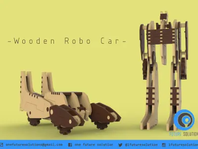 Wooden Robo Car  Free 3D print model