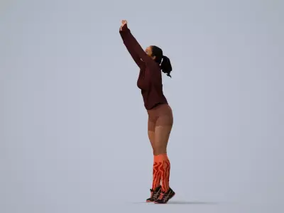 00567Nicole007 - Adult Caucasian woman exercising in sportswear 3D model