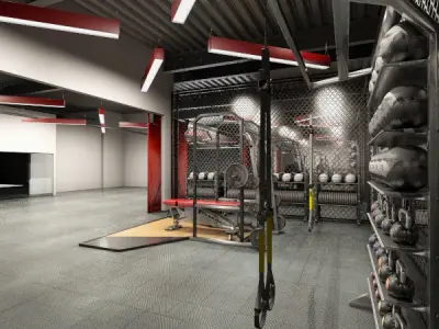 Gym - Exercise Room - Max - Mental Ray 3D model