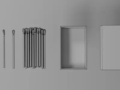Low Poly Matchbox - Game Ready PBR Asset Low-poly 3D model