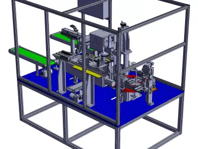Automatic loading and unloading cam slitting machine 3D model
