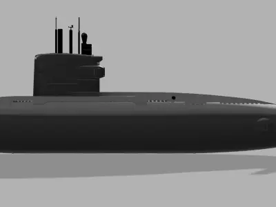 Dutch Swordfish class submarine for rc 1-50 scale 3D print model