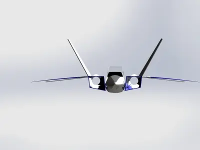 Model airplane design trying 3D model