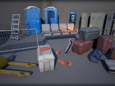 Industry Props Pack 2 Low-poly 3D model