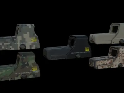 Holographic Sight Low-poly 3D model