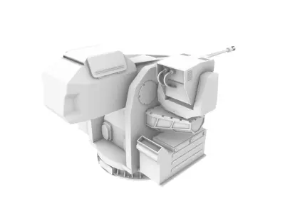 SMASH   30mm Remote Controlled Naval Cannon 3D model