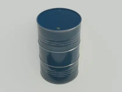 Barrel 3D model oil Low-poly 3D model