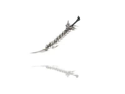 Bone Katana Low-poly 3D model purchase