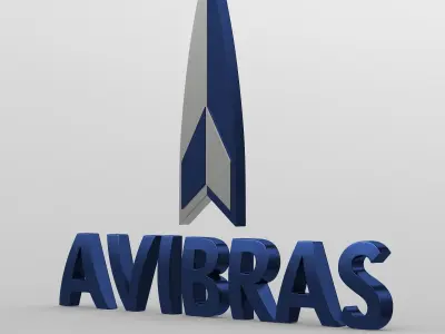 avibras logo 3D model