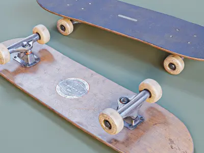 skateboard two skateboards 3D model by Jubilee-Studio