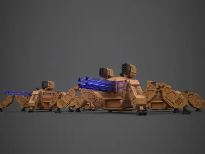 Crab Tank Low-poly 3D model