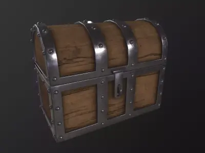 Treasure Chest 3D Model Low-poly 3D model