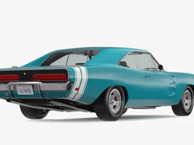 Badass Muscle Car 3D model