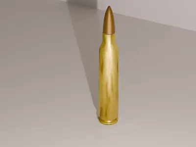5 56mm NATO Precision Ammo Game Ready Low-poly 3D model