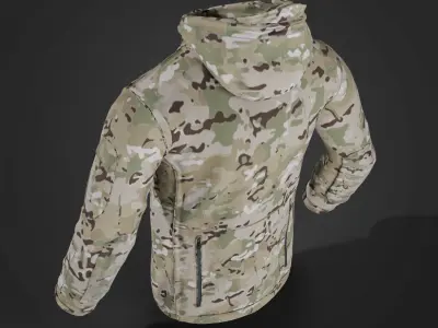 PATRIOT HF Helikon-Tex fleece jacketMultiCam Low-poly 3D model