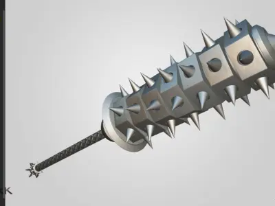 Oni Kanabo Low-poly 3D model