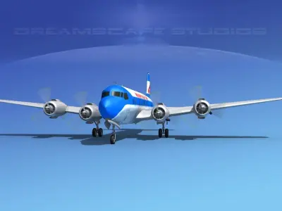Douglas DC-6 Mississippi Valley Cargo 3D model