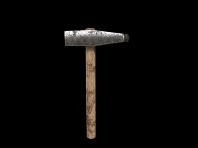 OLD HAMMER - GAME READY Low-poly 3D model