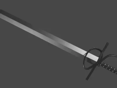 Gladius sword with Flamberge handle Low-poly 3D model