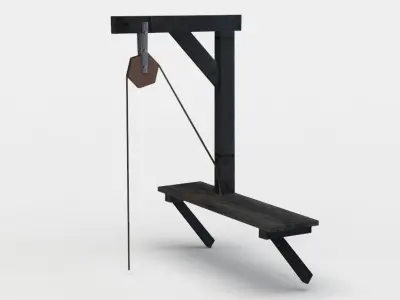 Wooden crane Low-poly 3D model get