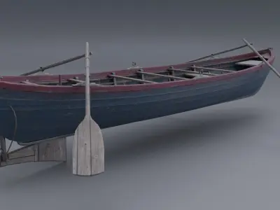 Wood Boat 3D model