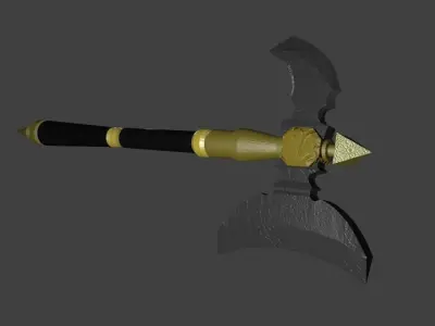 Poleaxe sword Low-poly 3D model purchase