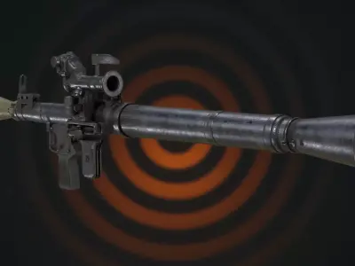 Military-Grade RPG Launcher Steel Vanguard 3D model