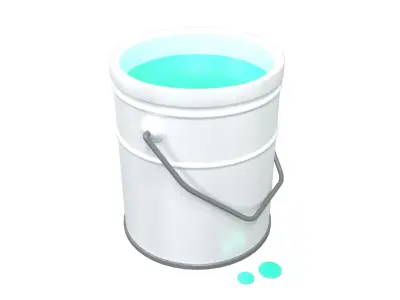 can paint Low-poly 3D model