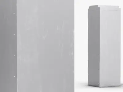 Hospital Double Door Scope Drying Cabinet 3D model