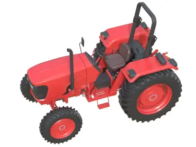 Generic Farm Tractor  Low-poly 3D model