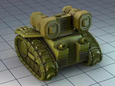 Battle toon tank 3D model