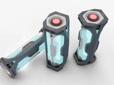 SciFi Rapid Medication Dispenser Low-poly 3D model
