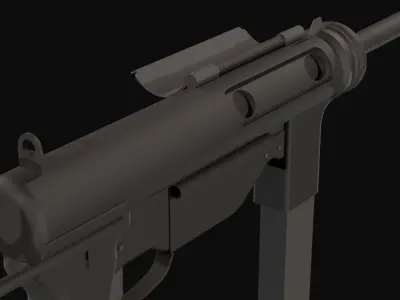 M3 Grease Gun Low Poly Low-poly 3D model
