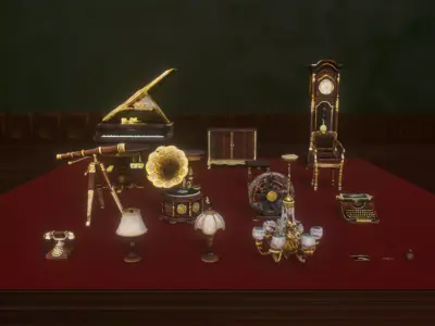 Antique Furniture Collections 3D model