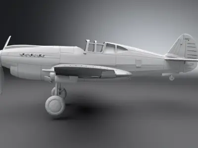 P 40 Warhawk Scale model 3D print model