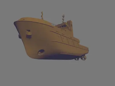 fishing vessel tugboat miniature 3D print model