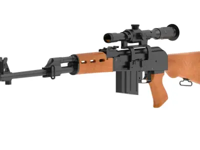 Zastava M76  3D model purchase