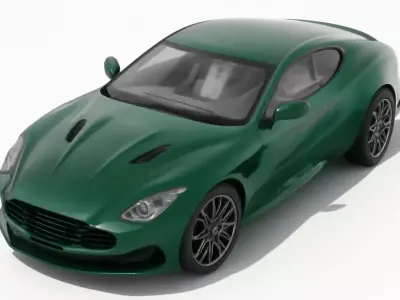  Aston Martin DB12 British Racing Green 3D model