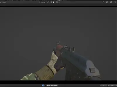 aks74 Fps hands all anim 3D model