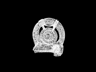 Low Poly Stylized Infernal Ritual Gong Low-poly 3D model