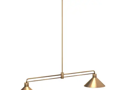 Andre Brass 2-Light Pendant 3D model
