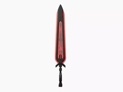 SciFi Sword B04 Black Red - Sci Fi Weapon Design Low-poly 3D model