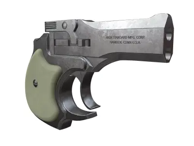 High Standard Derringer Lowpoly Low-poly 3D model