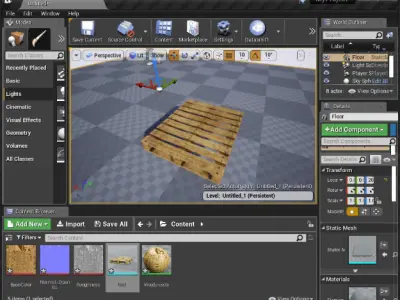 Wood Pallet - PBR Low poly Low-poly 3D model