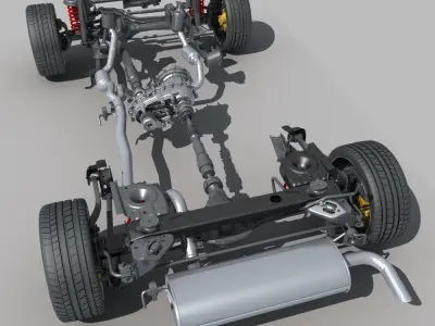 Suspension car 3D model purchase