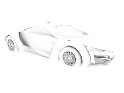 Lykan Hypersport From W motors Low-poly 3D model